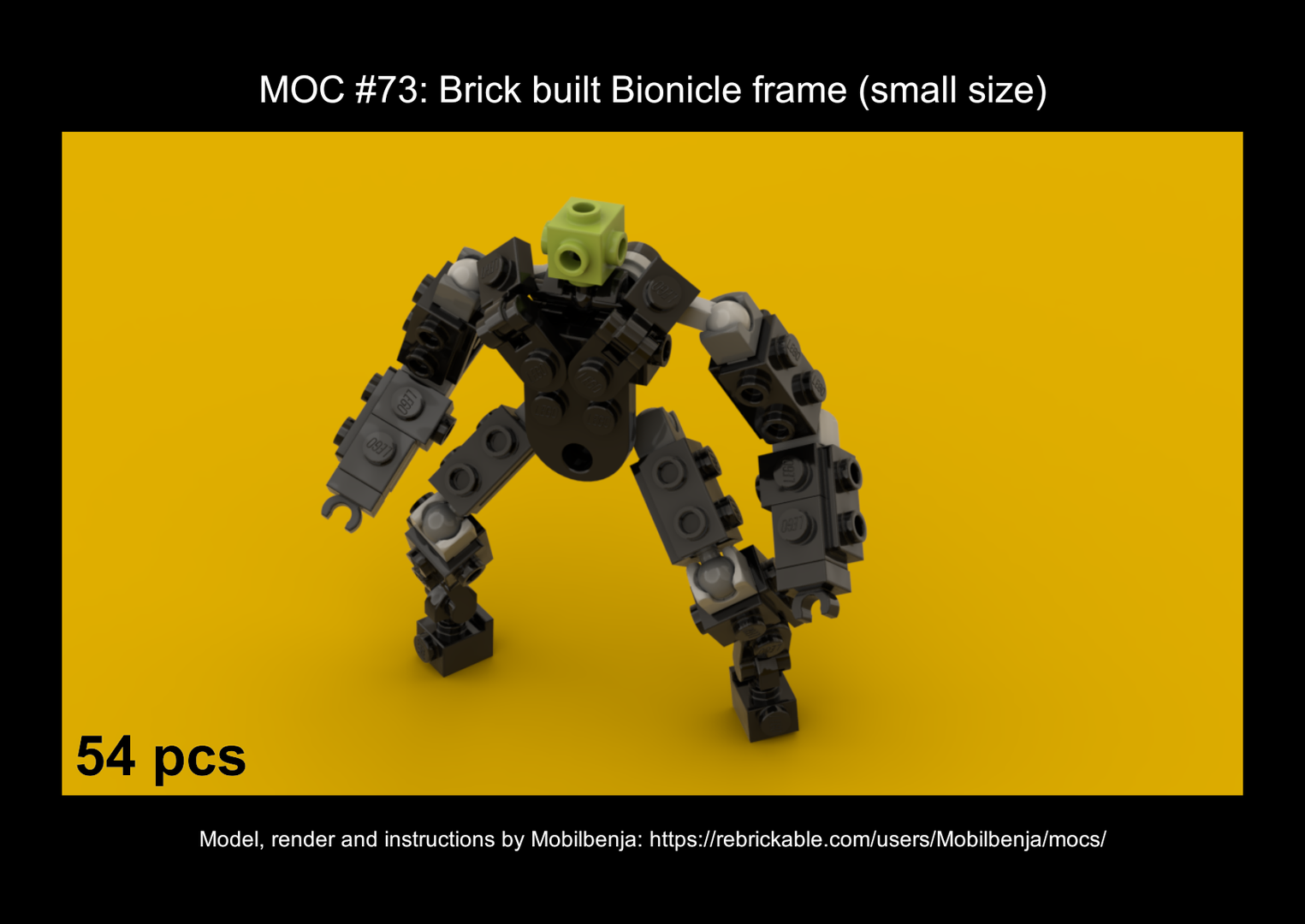 Brick built Bionicle frame (small size)