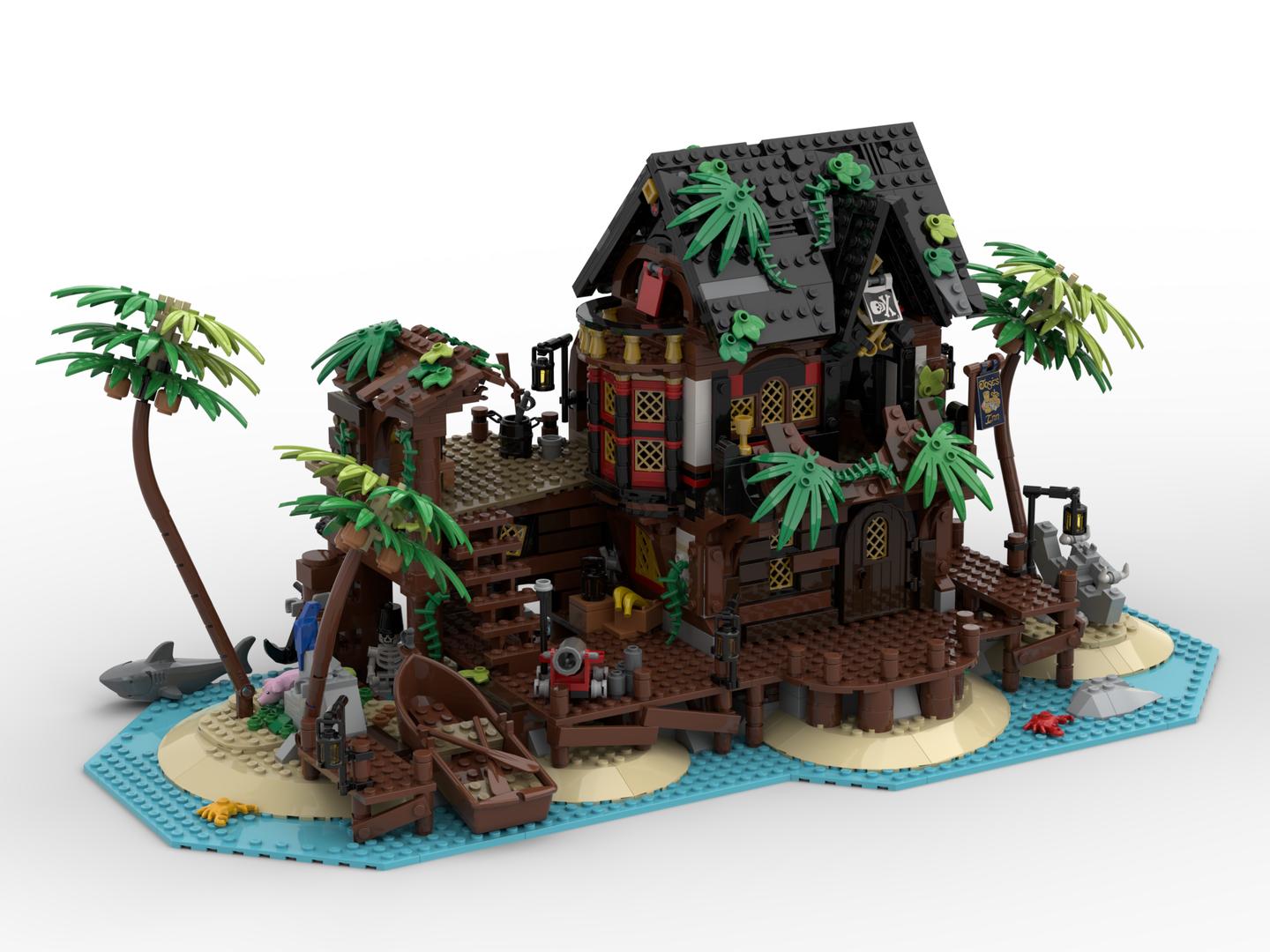 Jose's Inn - island tavern modification for 21322 &amp; 31109
