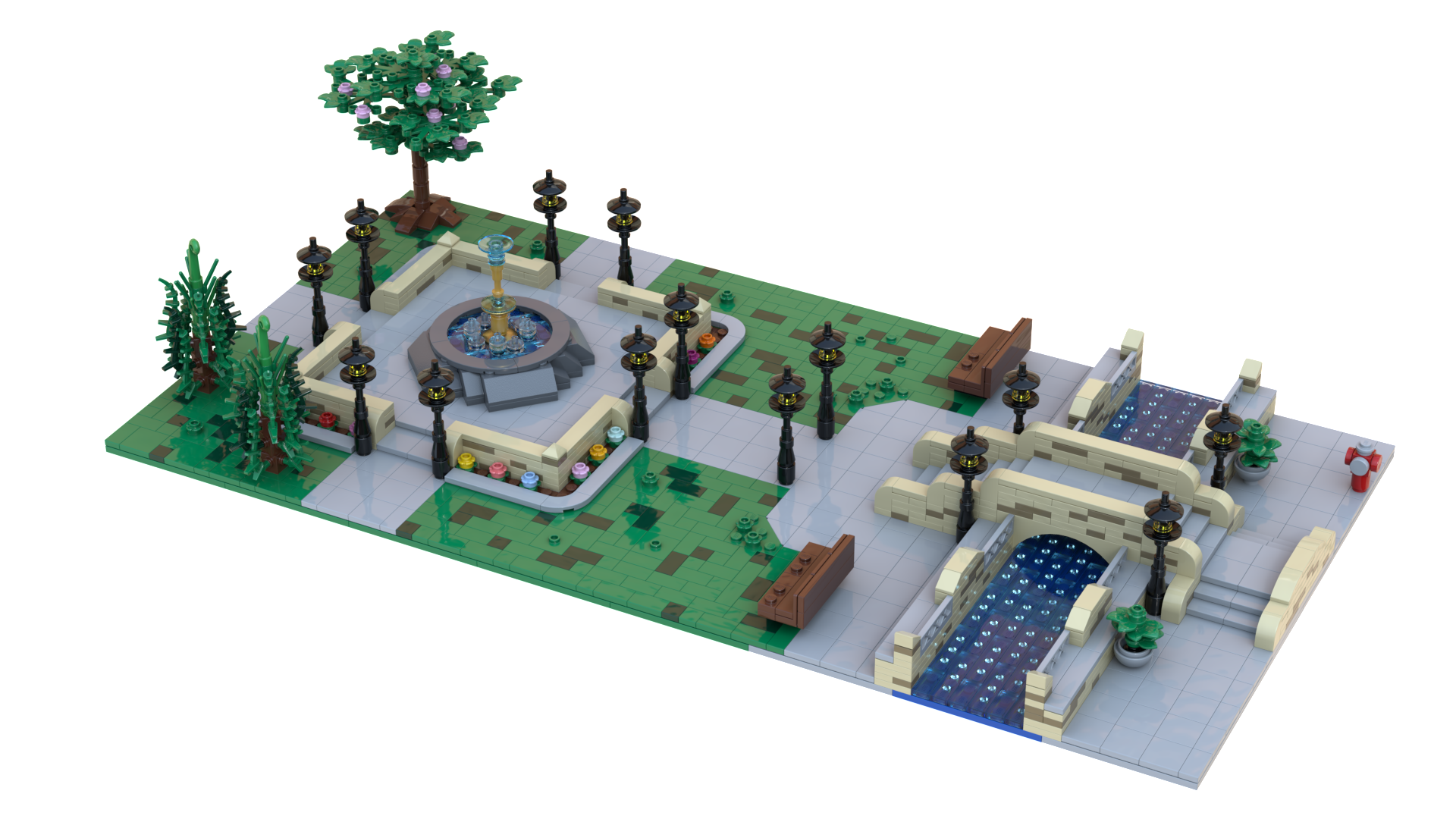 Park and street canal