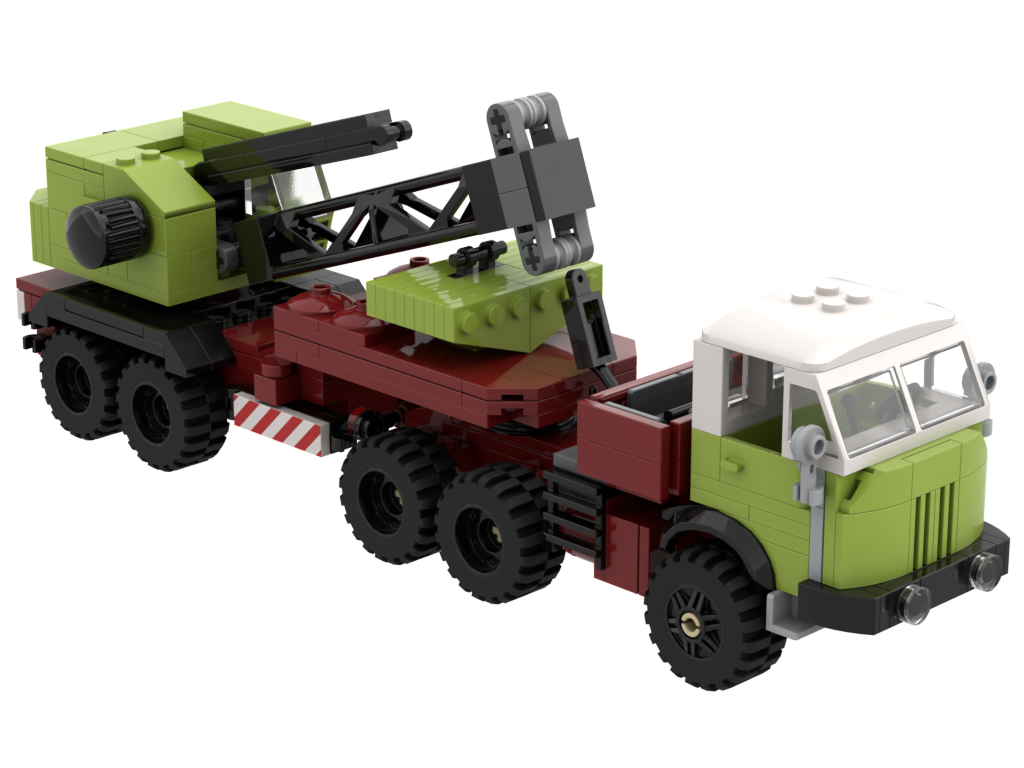 Mobile Crane Henschel semi truck with crane trailer