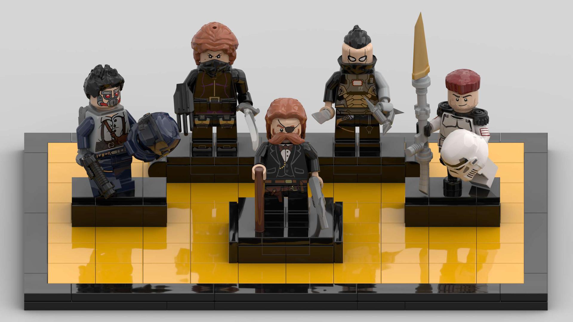 Stand for 5 Minifigures