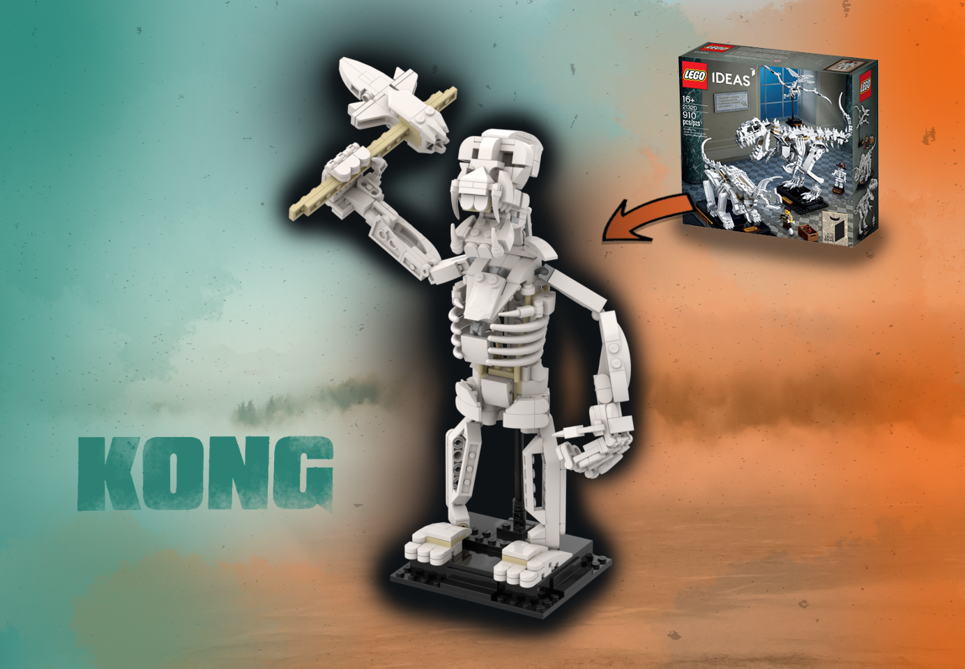 Kong Skeleton - Lego Dinosaur Fossils