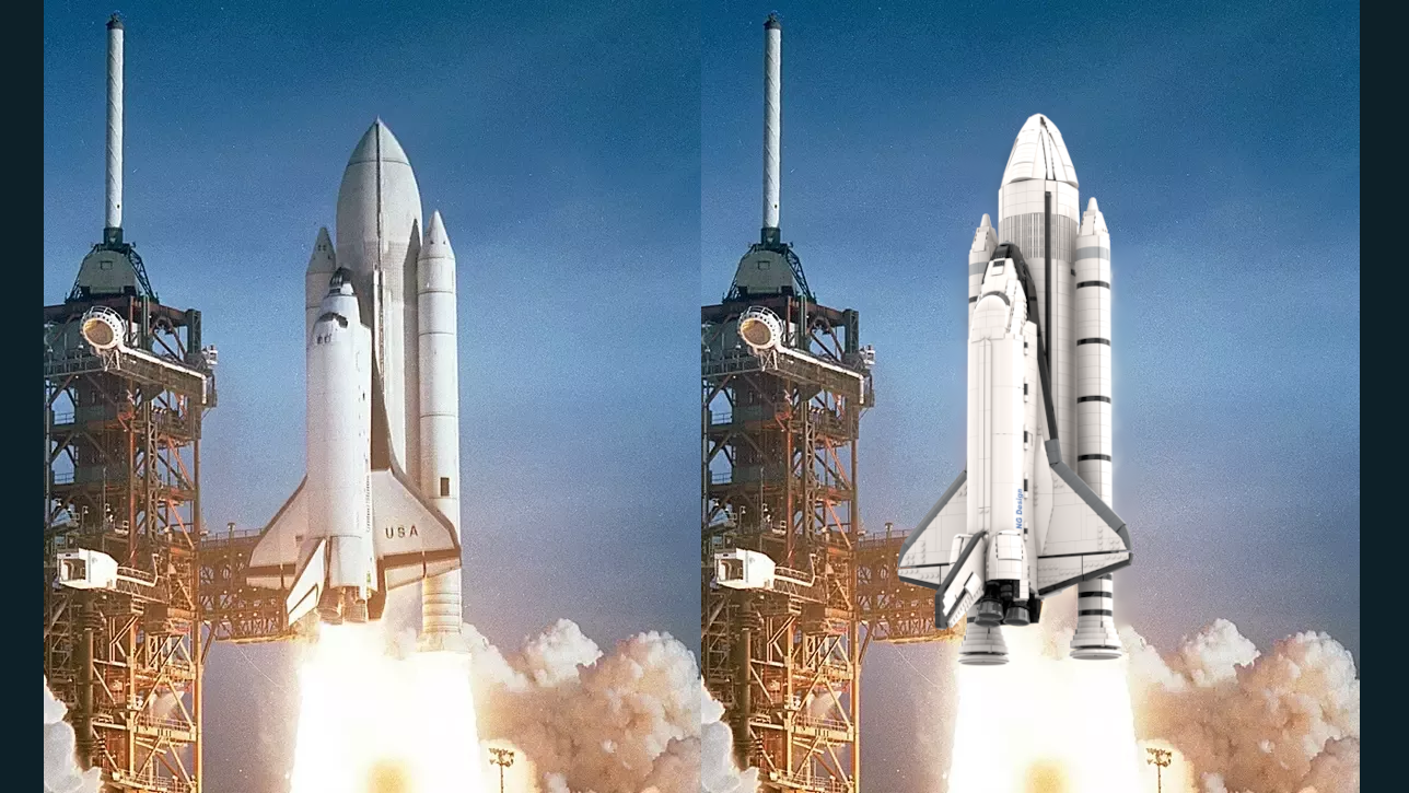 Space Shuttle Discovery 10283 Upgrade Tank and Booster Historic Version