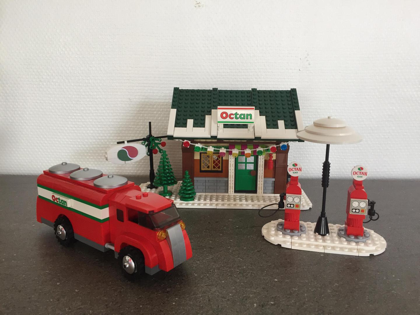 Winter Gaz Station (MOC-75925) - LEGO MOC | MOC Tracker