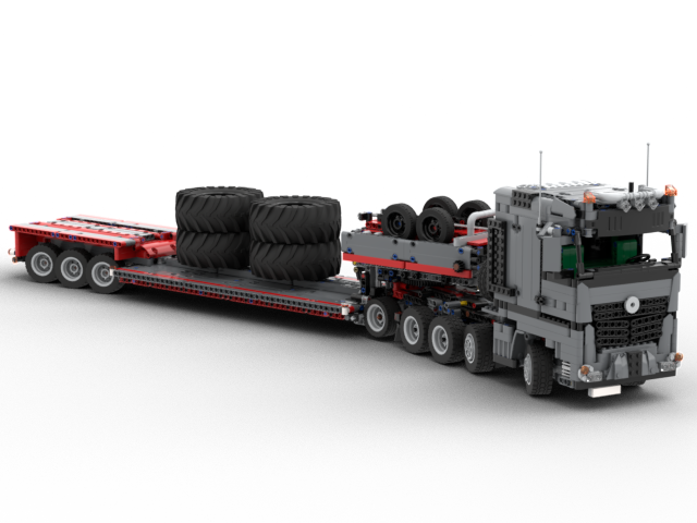 Full RC "Arocs SLT" Truck &amp; Gooseneck Lowbed Trailer