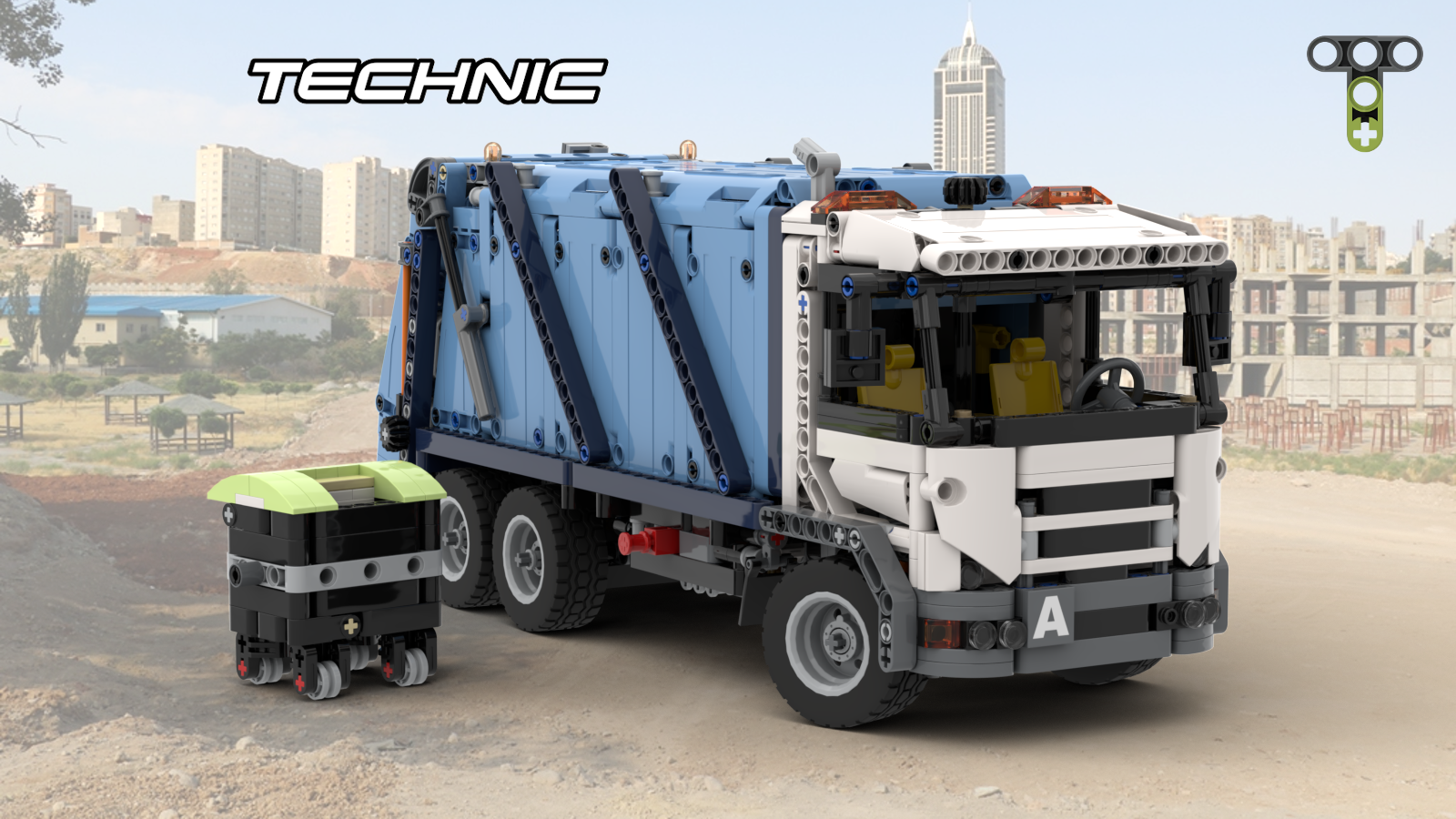Garbage Truck upgradable with Power Functions