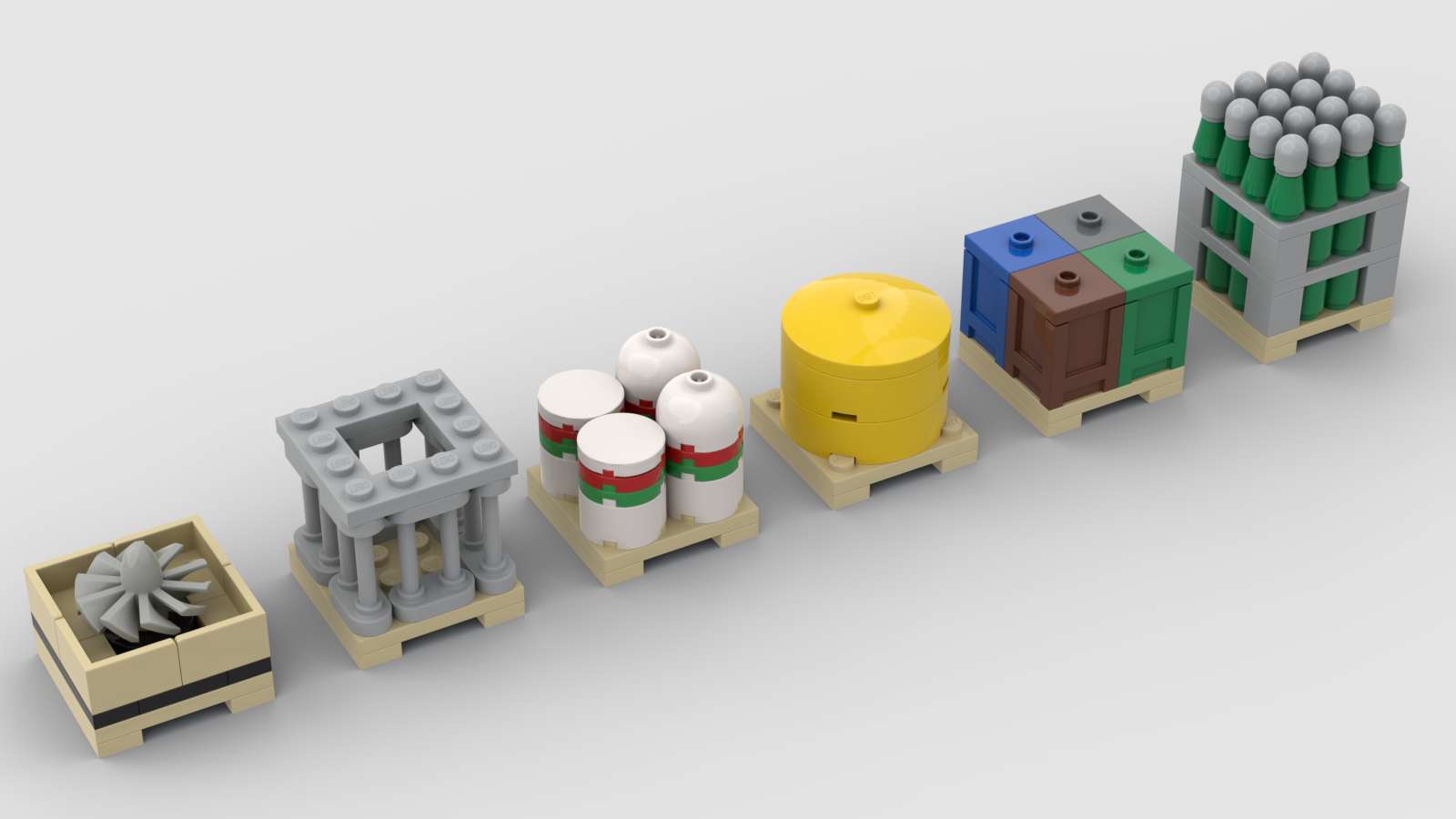 Palets with freight (4x4)