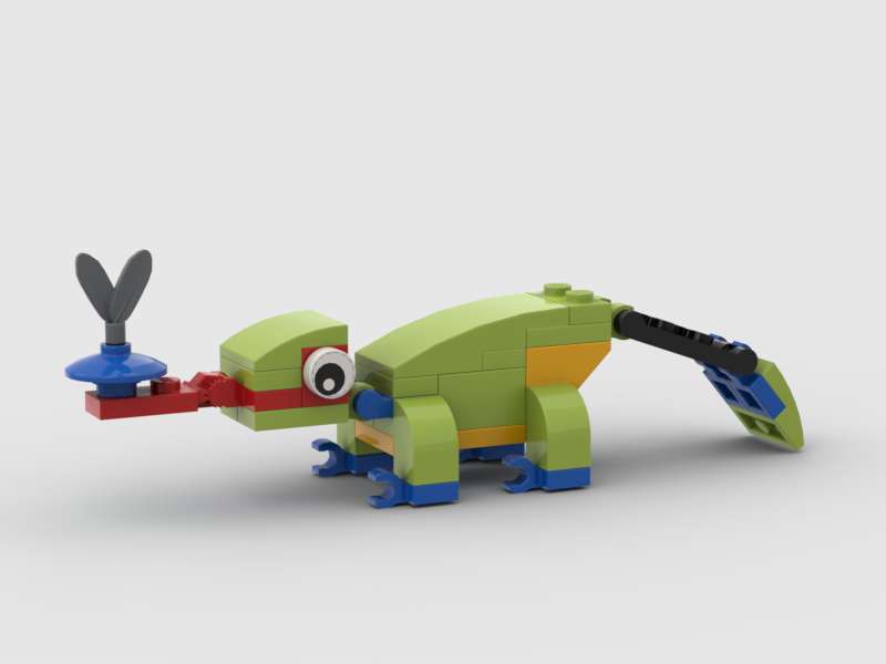 Gecko Catching a Blue Fly