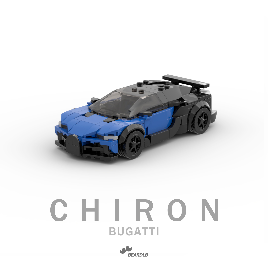 Bugatti Chiron bule 8-wide shpeed champions