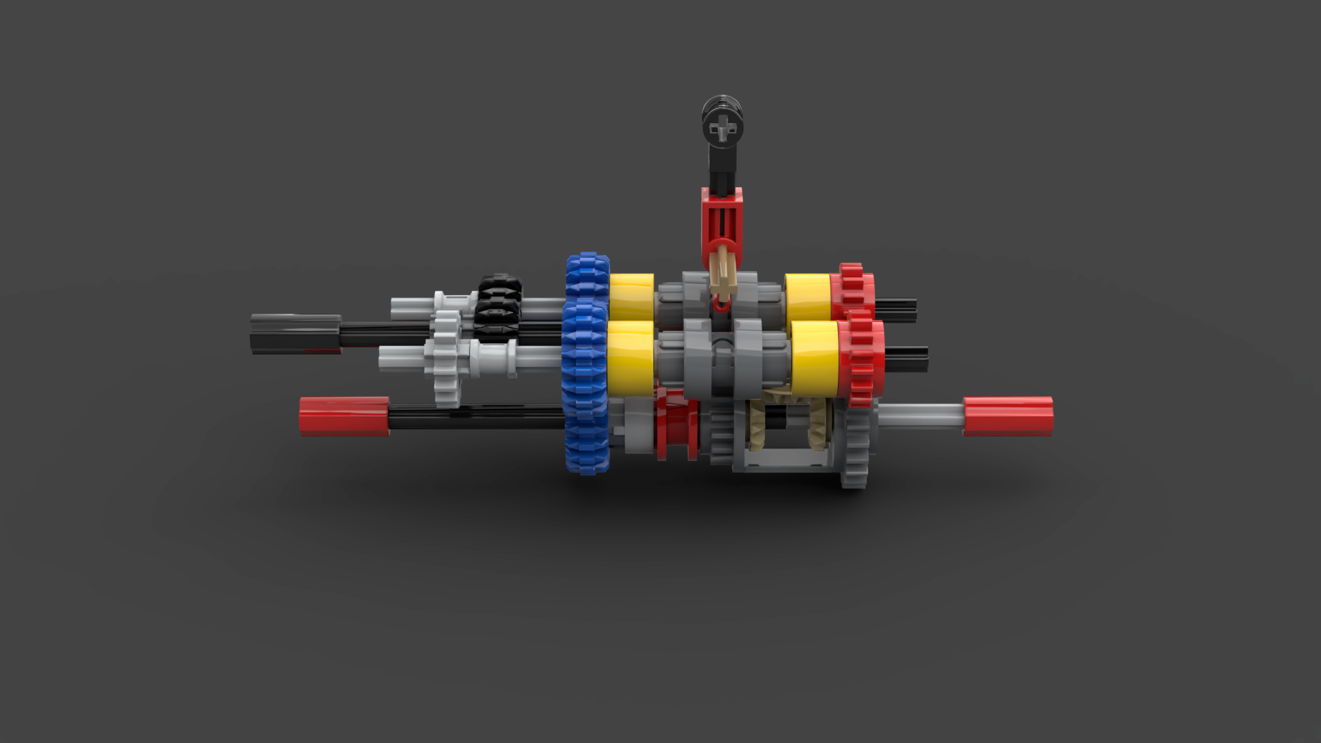 Centered heavy-duty manual 4-speed AWD gearbox - Front input