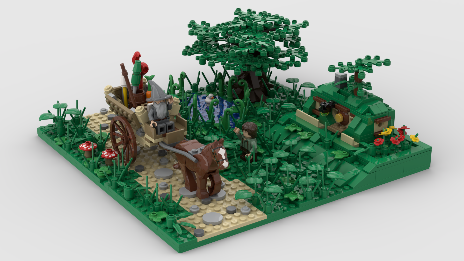 Frodo Welcomes Gandalf in Bag End