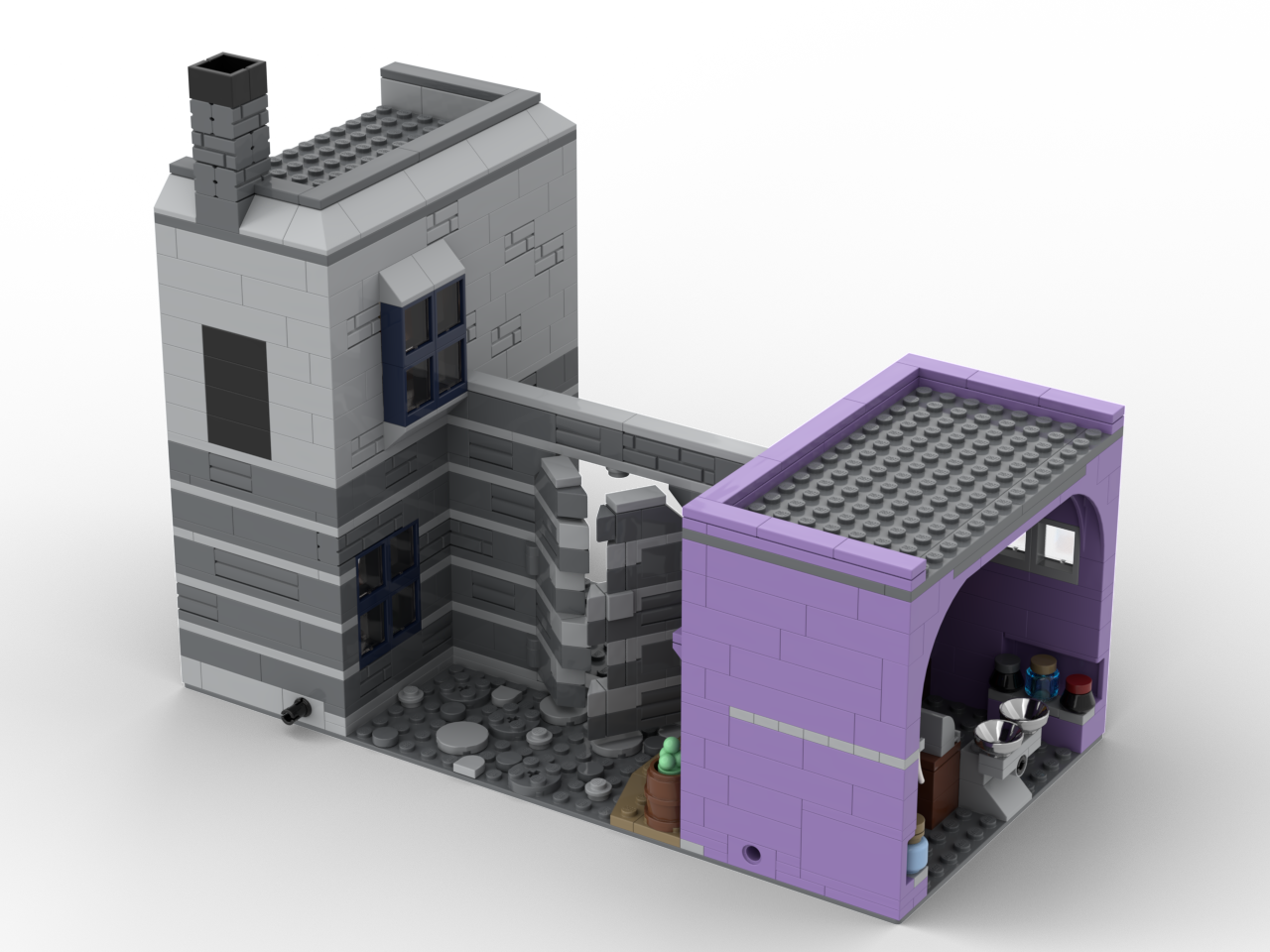 Entrance to Diagon Alley (The leaky cauldron &amp; apothecary)