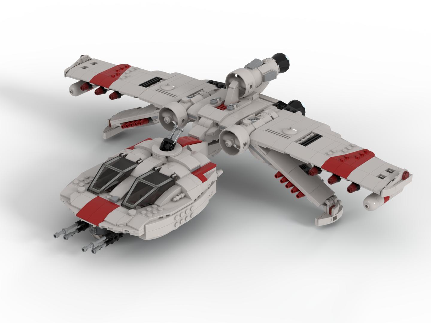 BTL-S8 K-wing assault starfighter / SW Legends / Red variant