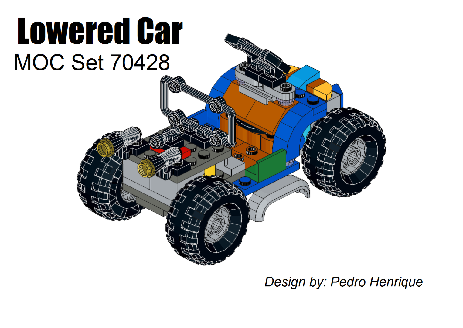 Lowered Car - MOC 70428 alternate build