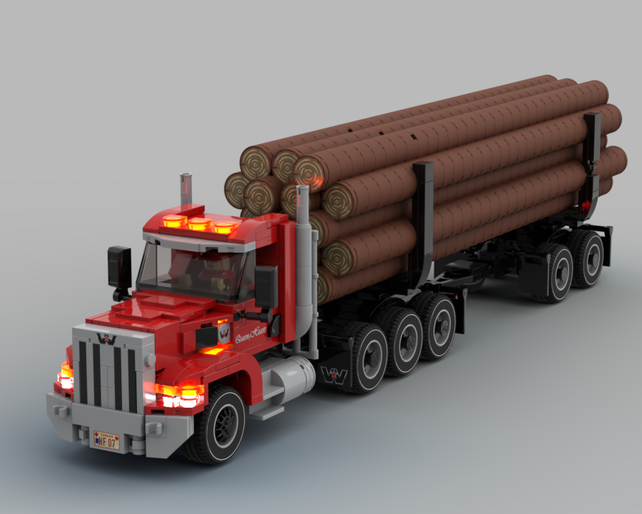 Western Star 49X Log Truck with mule trailer