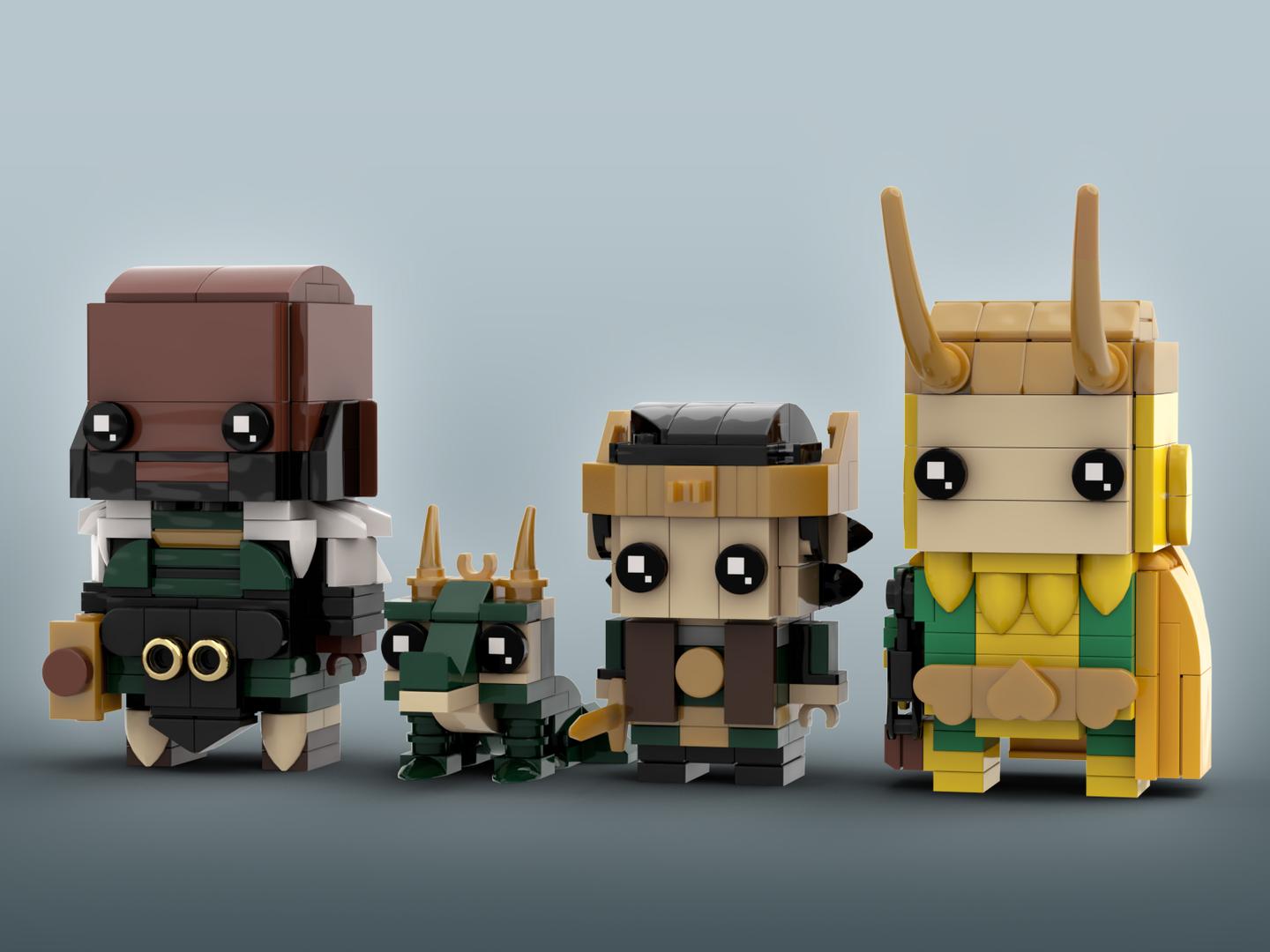 Loki Variants Brickheadz LEGO MOC - Marvel Studios Loki