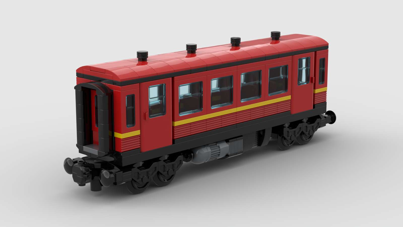 Red passenger car 2nd class