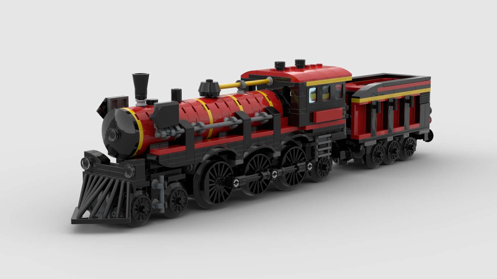 Red steamlocomotive