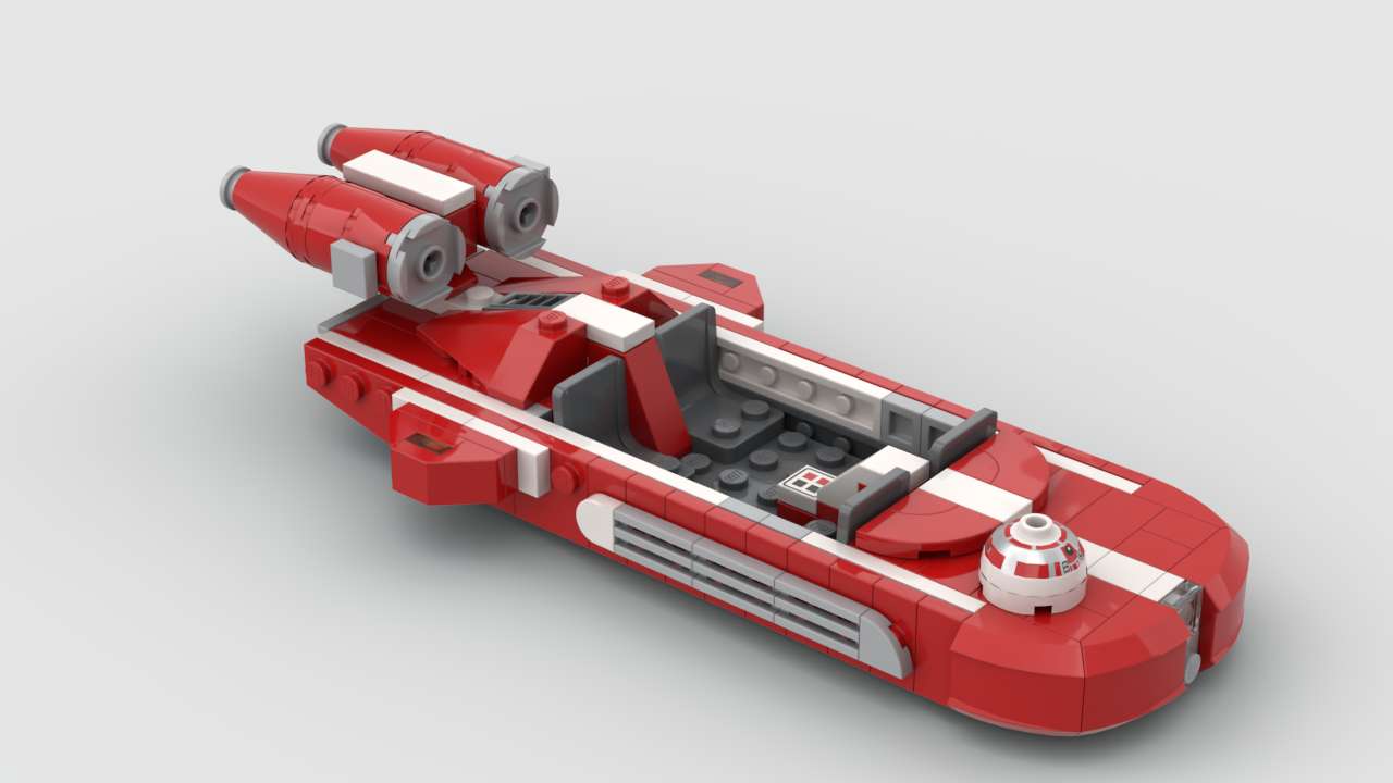 Mandalorian landspeeder R-unit astromech pilot