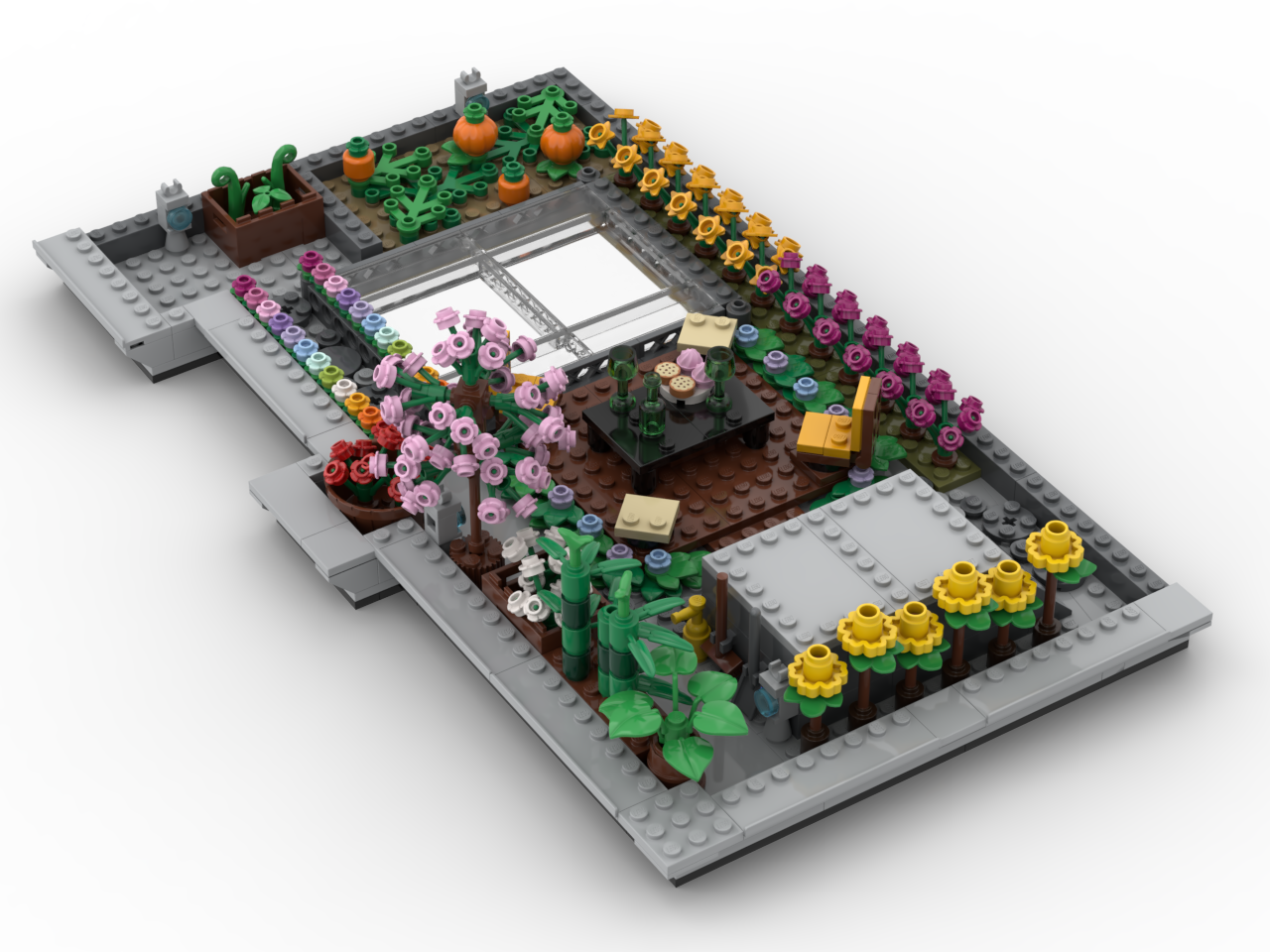 SitComplex Rooftop Garden (MOC-81845) - LEGO MOC | MOC Tracker