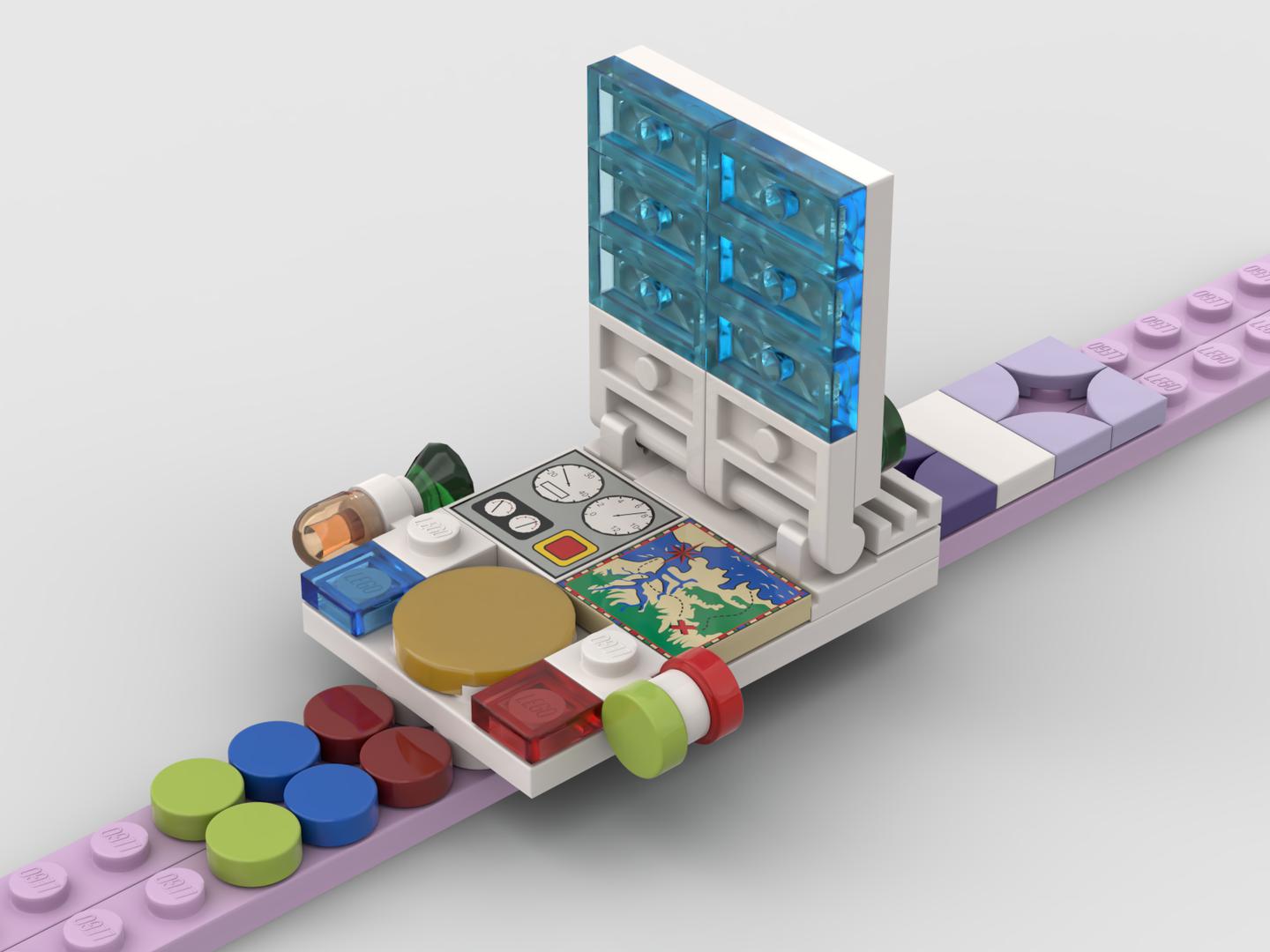 Sci-fi smart watch on bracelet