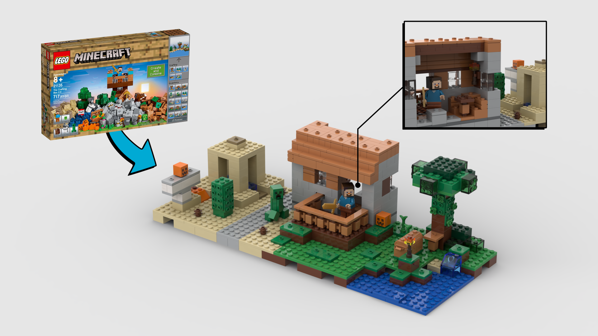 Minecraft Classic Village - Part 2: Butcher / Desert Well alternate build