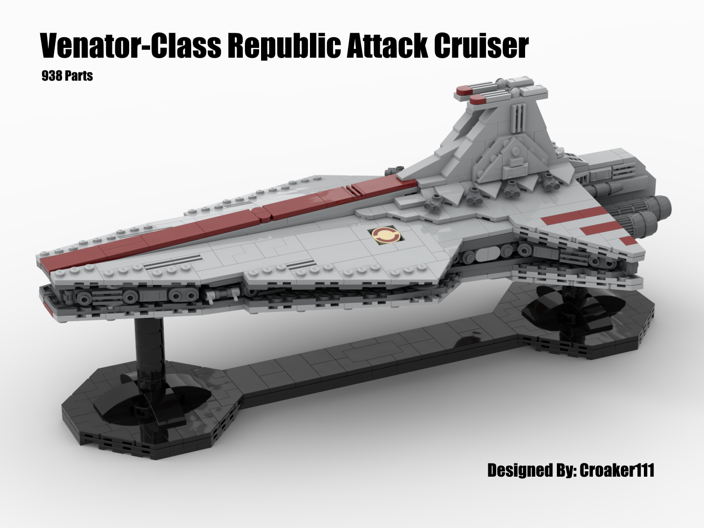 Venator-Class Republic Attack Cruiser with Stand