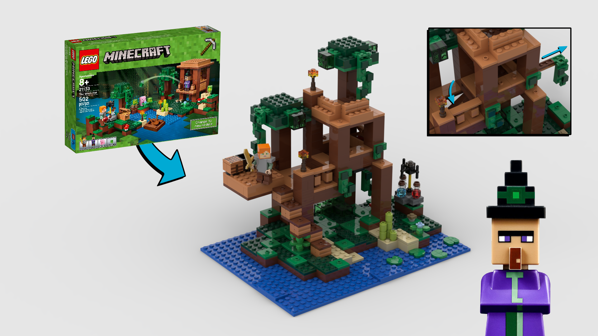 Minecraft Jungle Treehouse from Witch Hut alternate build