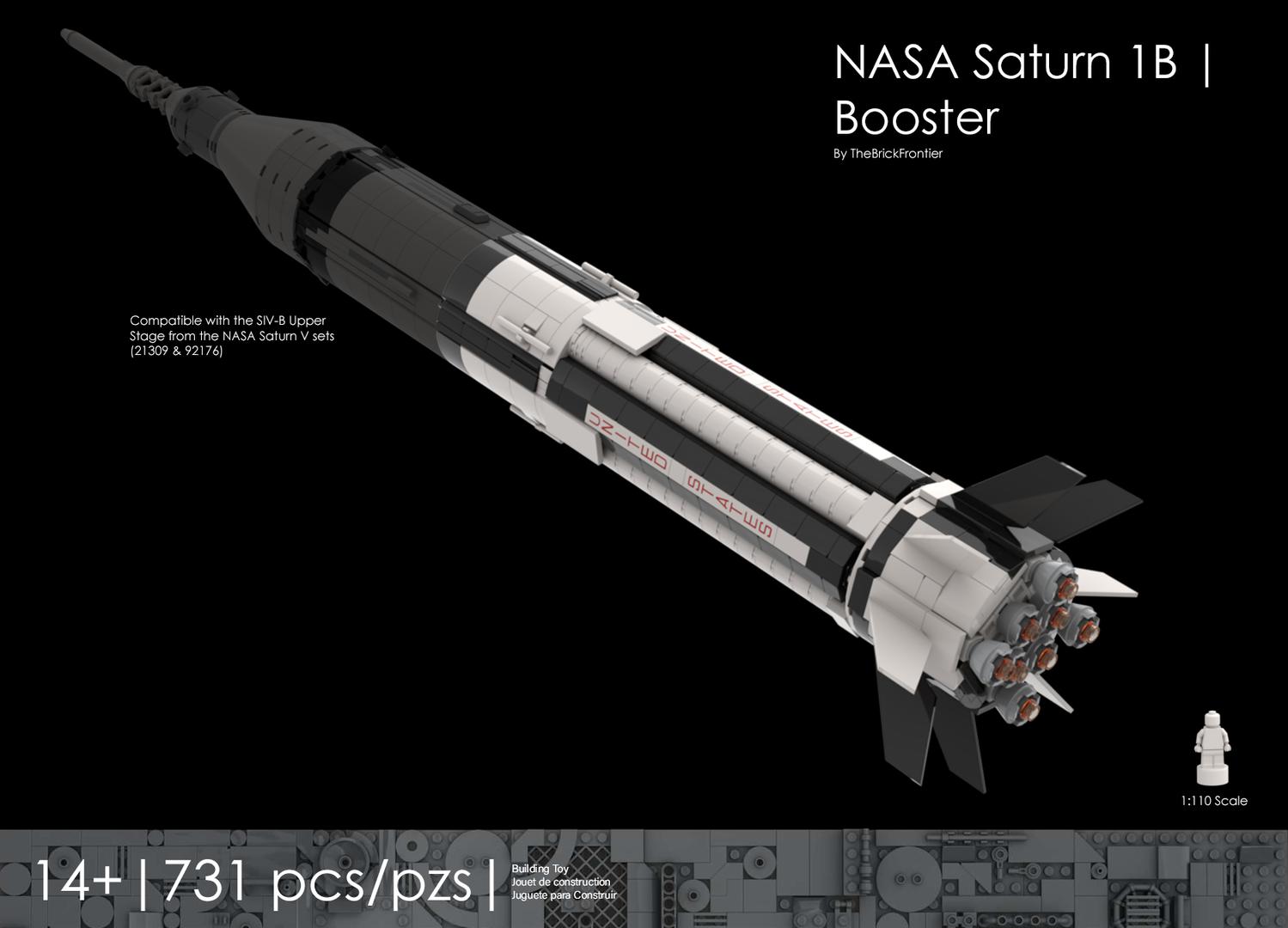 NASA Saturn 1B 110 Scale Booster