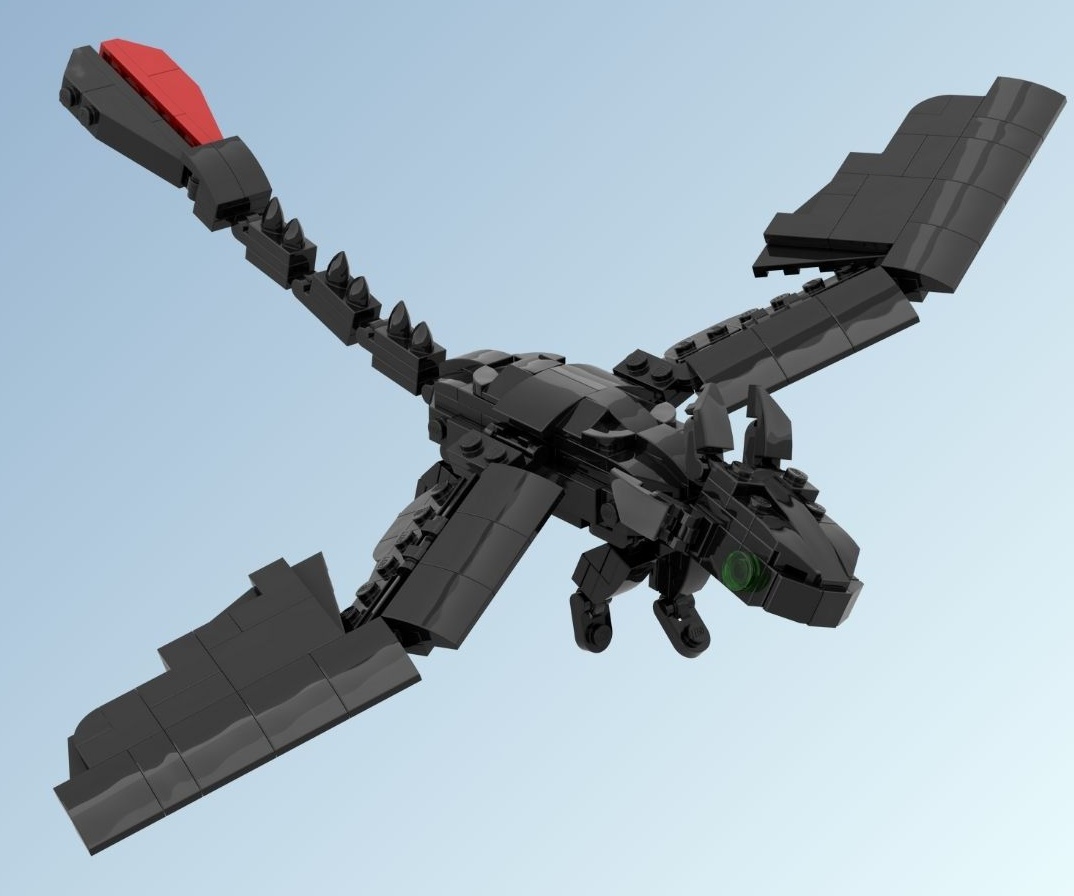 Toothless (Minifigure Scale) - How to Train Your Dragon (MOC-82578 ...