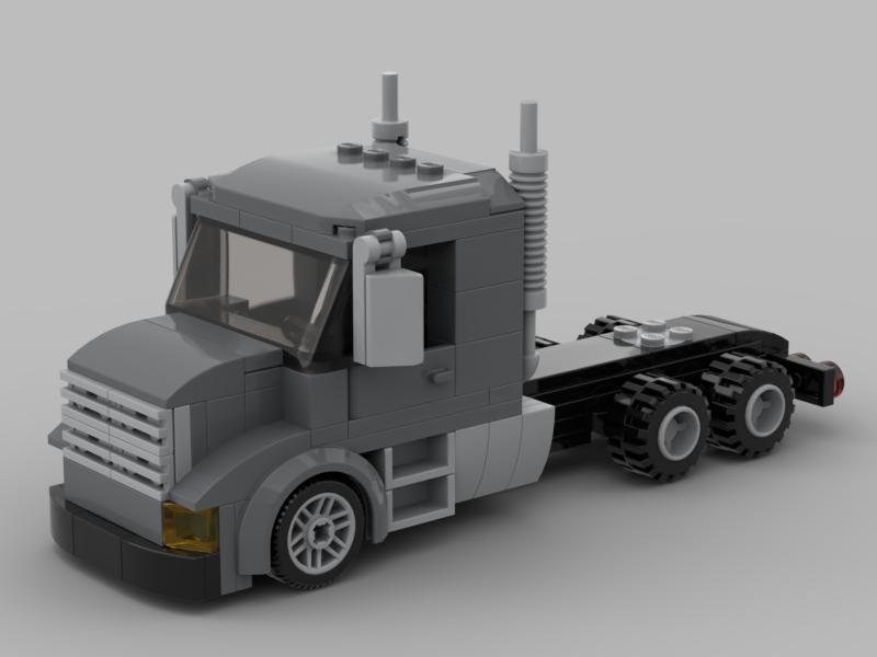 Dark Gray Semi truck