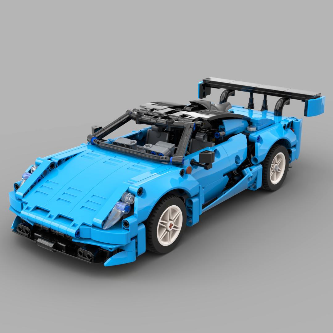 Lego Racing Moc Azure V8 Track Racer (MOC-82927) - LEGO MOC | MOC Tracker