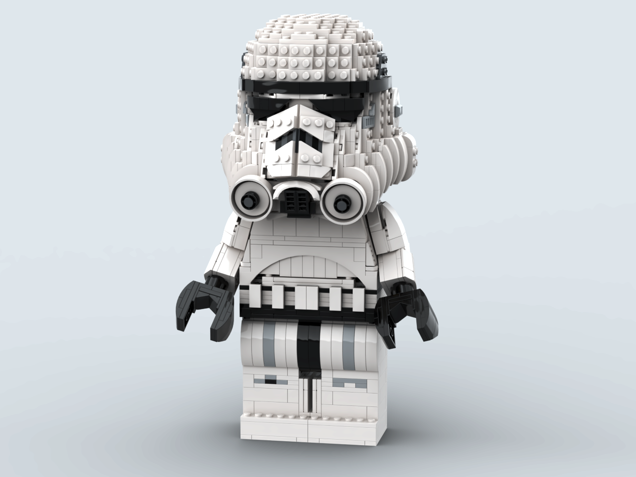 Maxifigure stand for LEGO Storm trooper helmet