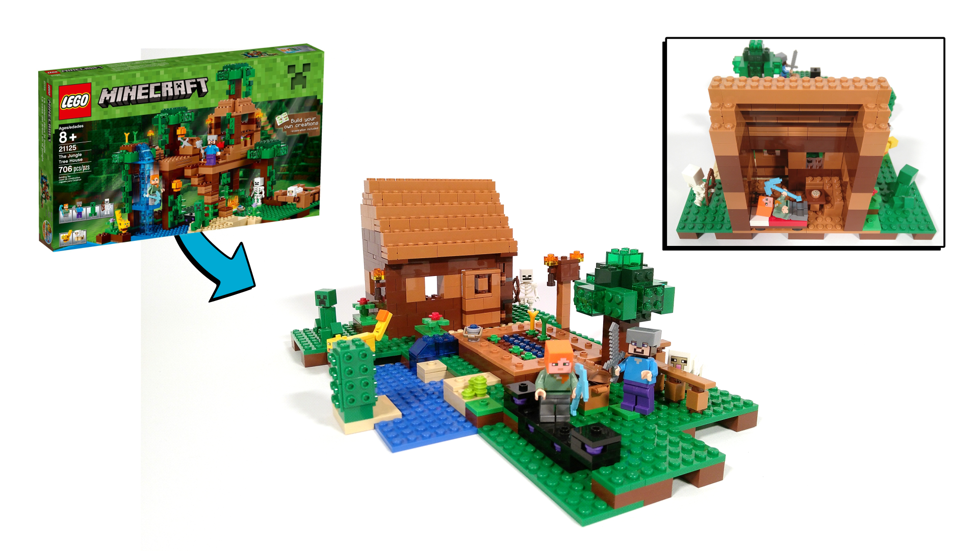 Minecraft Village from 21125 - Treehouse alternate build