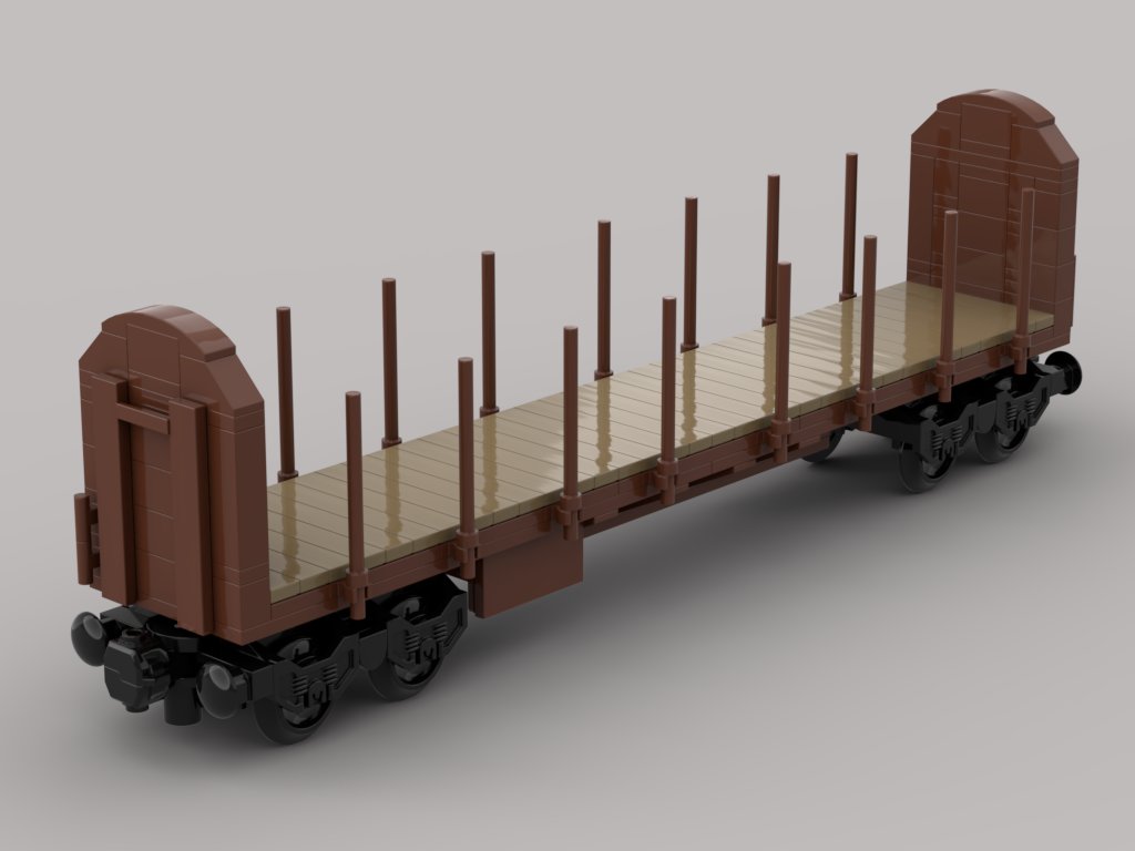Wood transport wagon from the German Railway