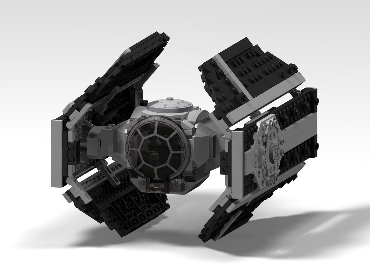 75300 TIE Advanced x1 like - alternate build using all the pieces
