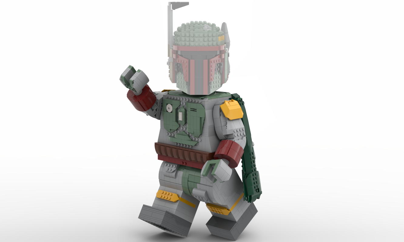 Boba  Fett Mega Figure (fits official Lego Helmet)