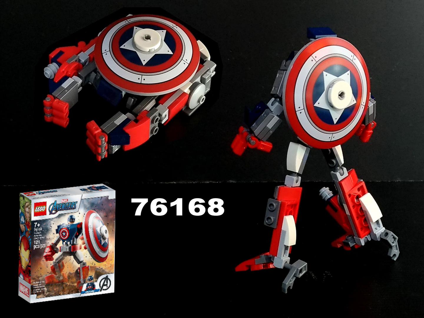 Transformer Starship Falcon from LEGO Marvel set 76168: Captain America Mech armor alternate build