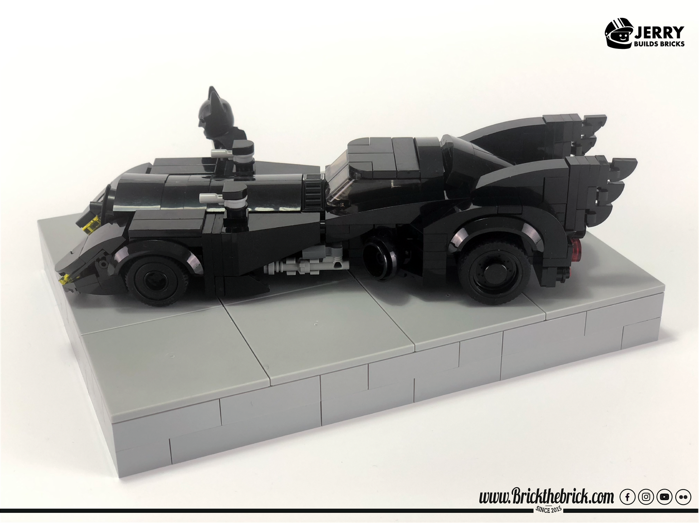 1989 BATMOBILE OF JERRY BUILDS BRICKS POWERED BY BRICKTHEBRICK