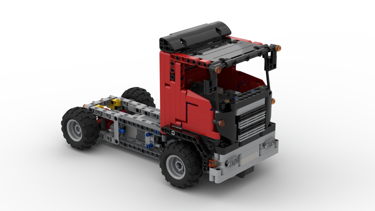 Clean 4 wheel Truck Chassis with cabin and off road tires