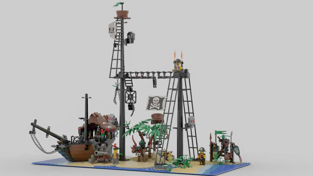 Stay away island Part III - ship berth with repair tower