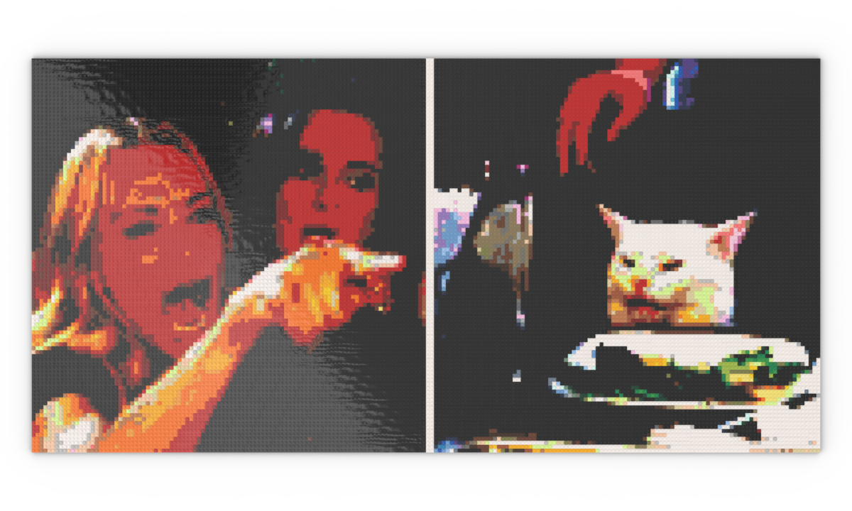 Woman Yelling at cat meme