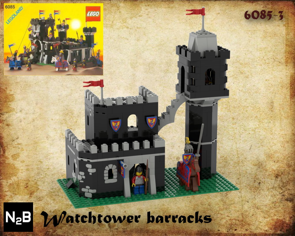 Watchtower barracks - Lego 6085 alternate build 3