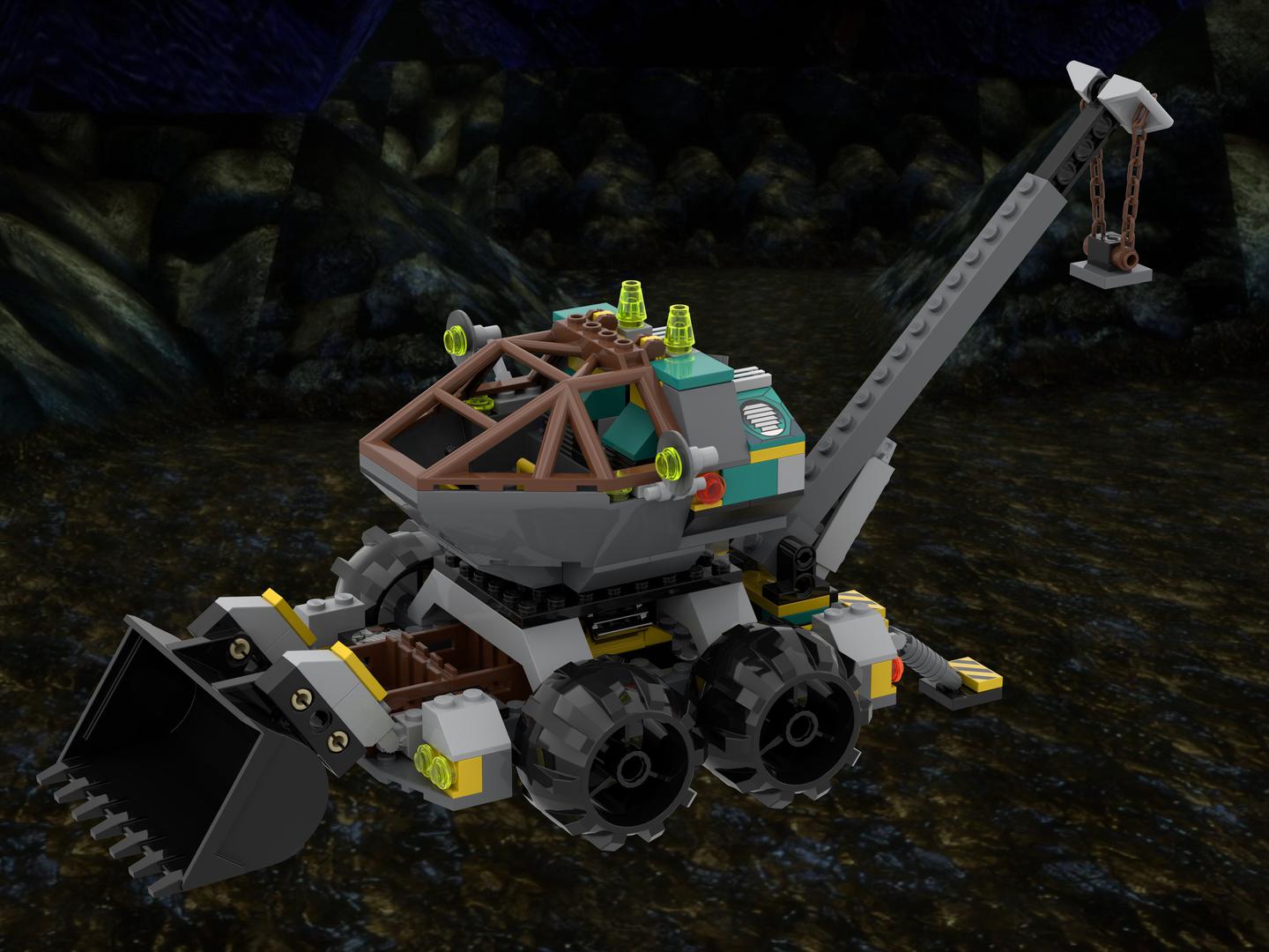 Rock Raiders Loader Dozer Cavern Crane