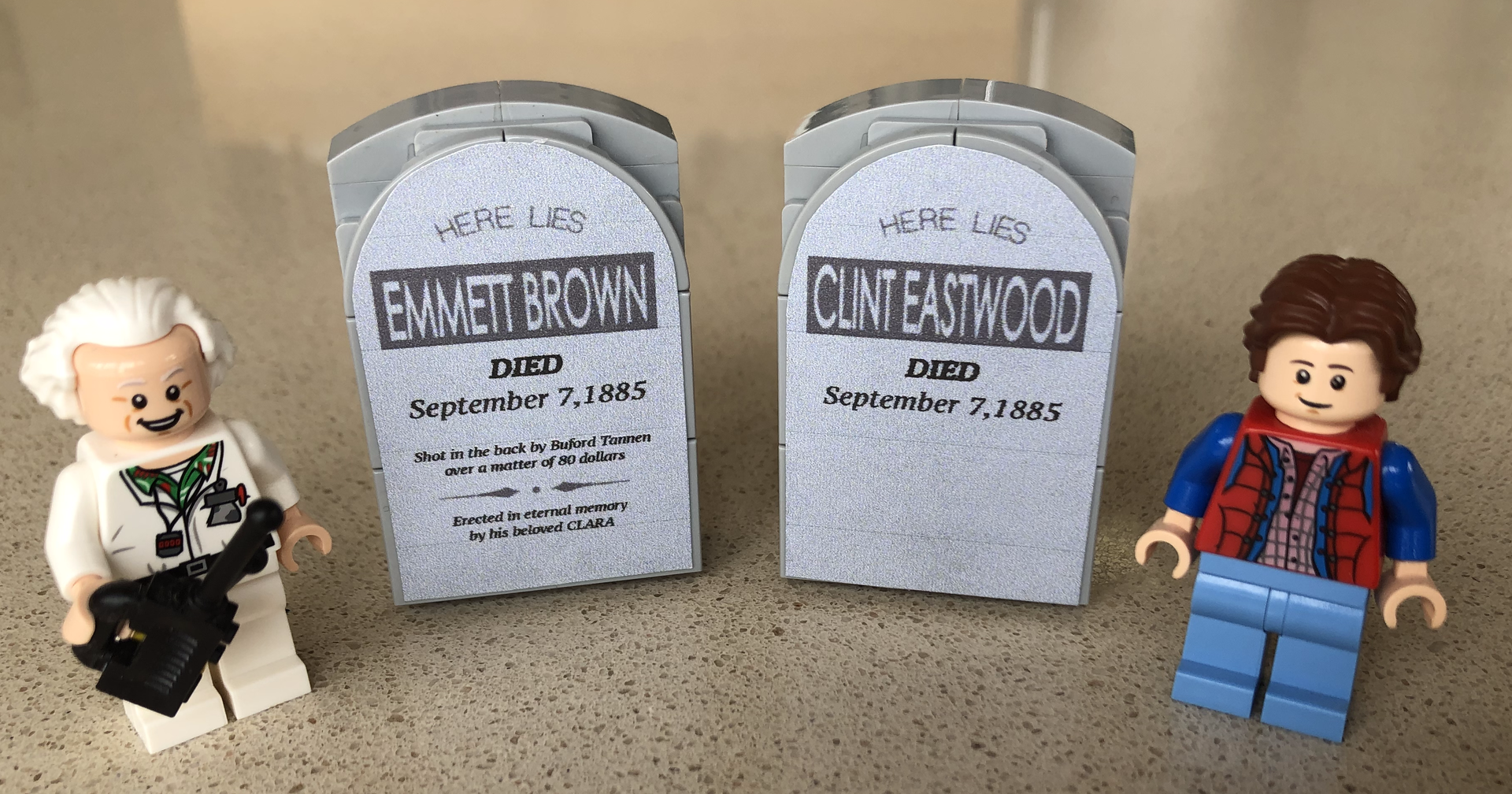 Back To The Future Dr. Emmet Brown's and Clint Eastwood's Gravestones