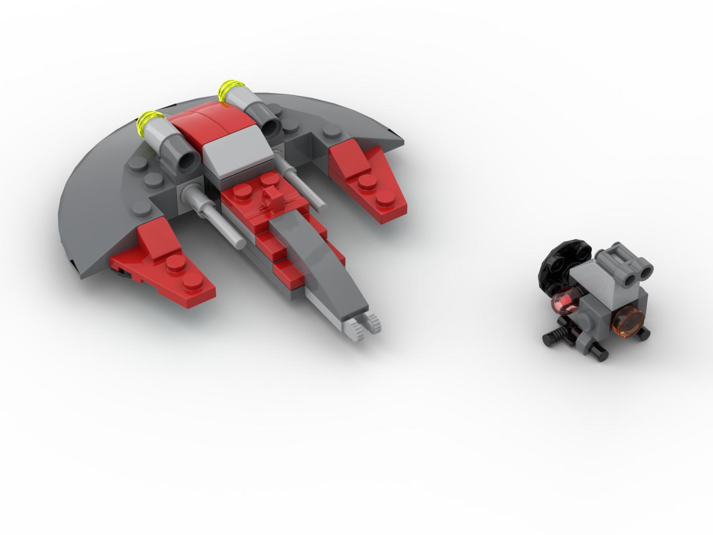 Bounty hunter starship with scout drone (75001 alternate) alternate build