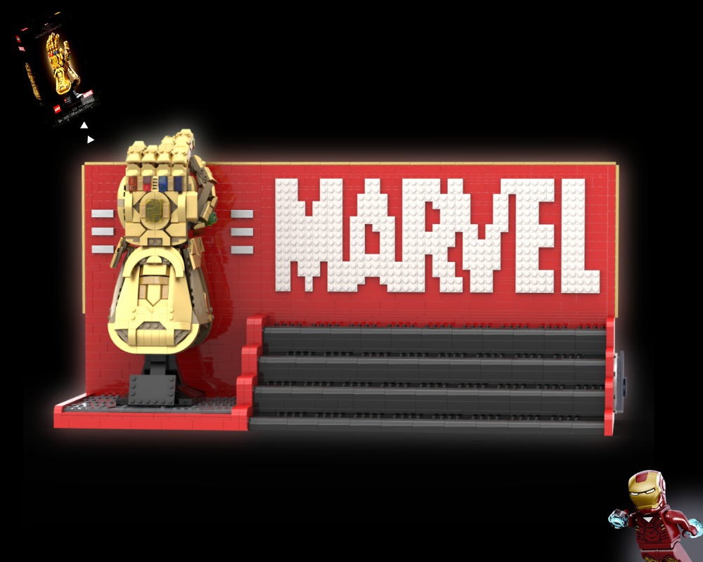 Marvel - Minifigures Display Stand (Complete model)