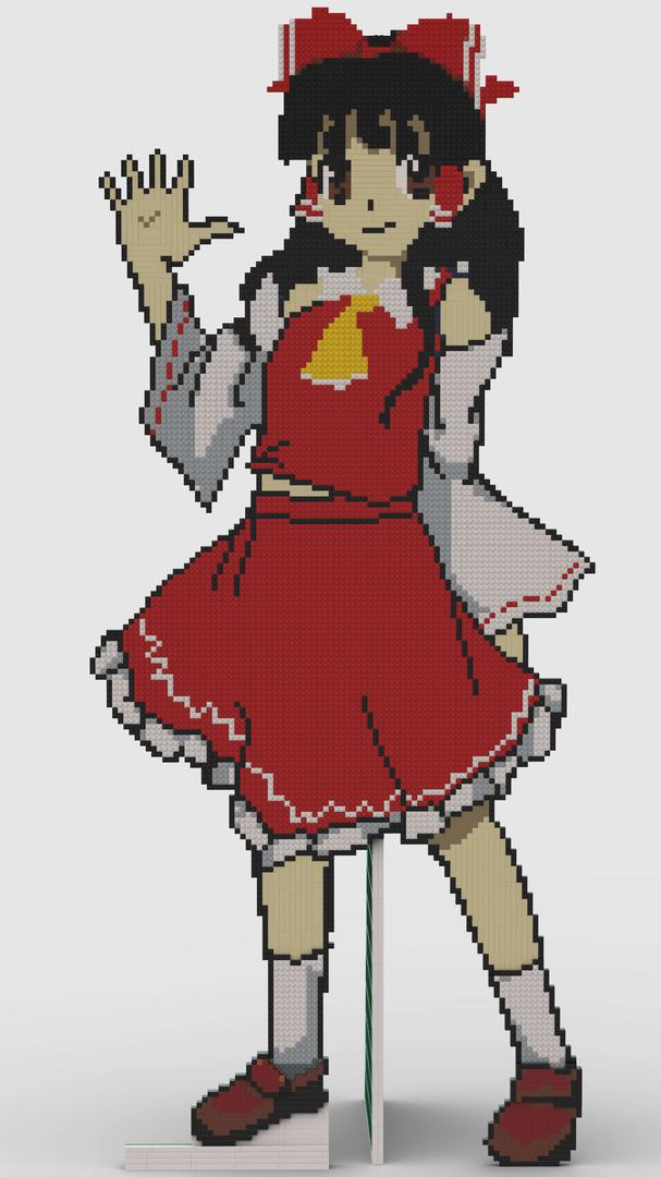 Life-Sized "Cutout" of Reimu from Touhou