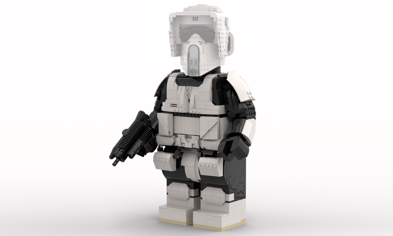 Scout Trooper Mega Figure (fits official Lego Helmet)