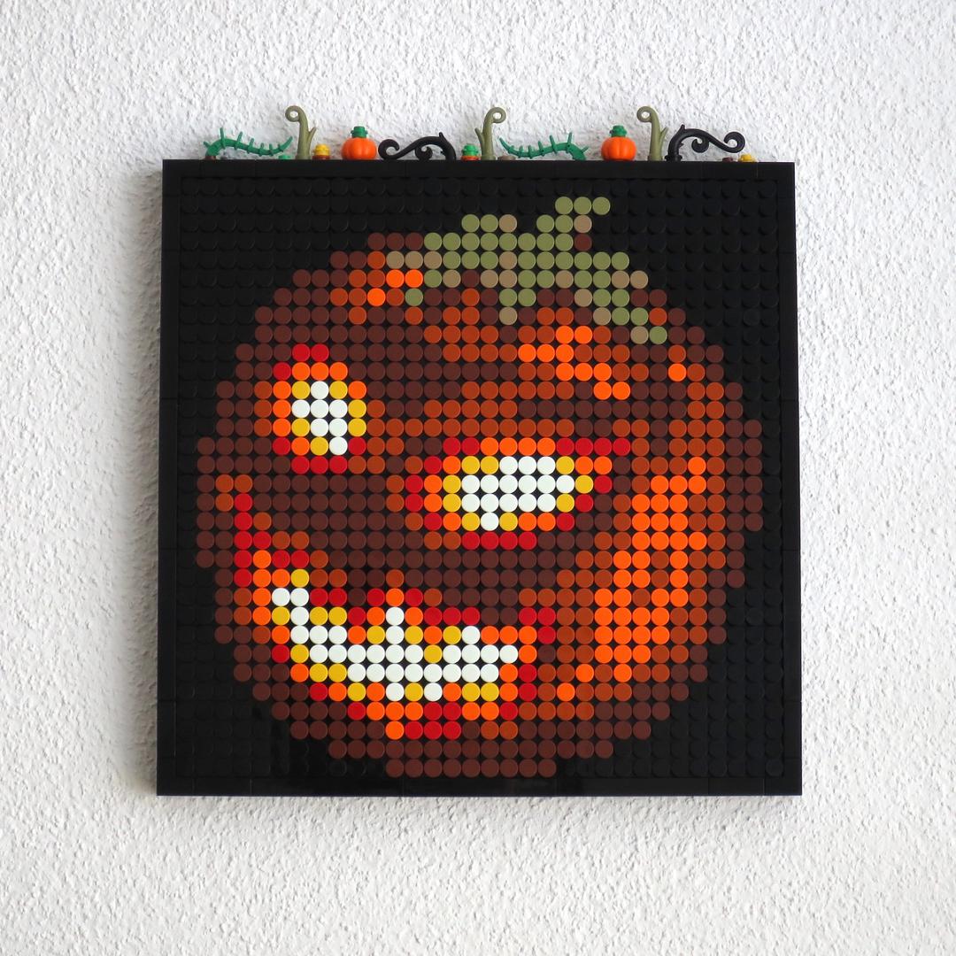 Jack O'Lantern Mosaic with Halloween Frame